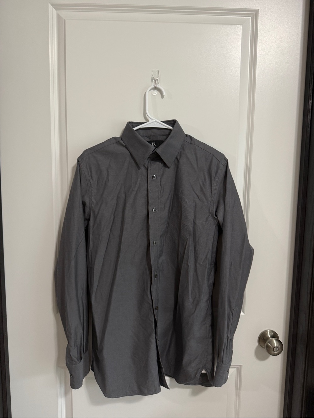Dark Gray Men's Slim fit Dress Shirt